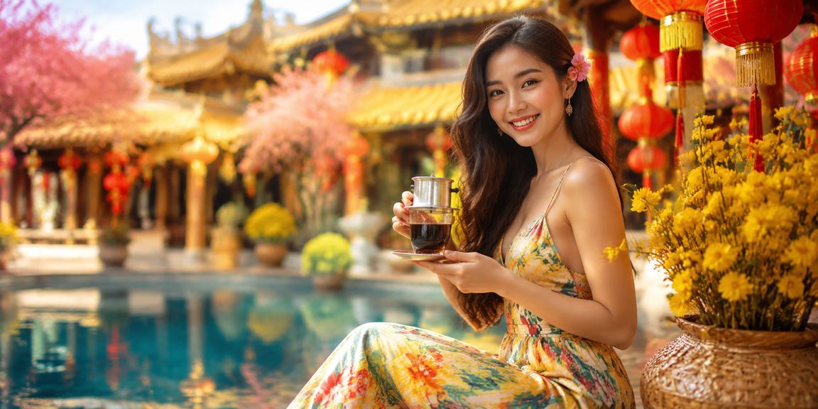 Người dùng tại Huế thưởng thức cà phê và tìm hiểu về điều khoản dịch vụ trực tuyến