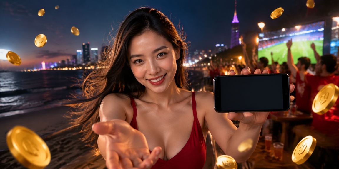 Người dùng Sài Gòn trải nghiệm casino trên điện thoại tại bãi biển